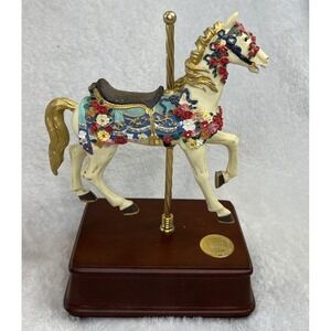 1997 SAN FRANCISCO MUSIC BOX CAROUSEL HORSE LTD.ED AMERICAN TREASURE COLLECTION
